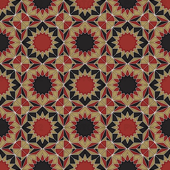Islamic geometric seamless vector pattern