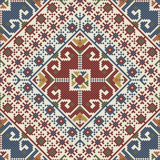 Traditional Bulgarian embroidery vector pattern