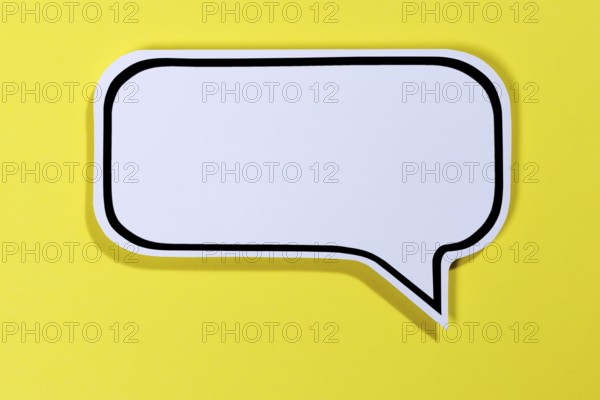 Speech bubble with text free space Copyspace as communication Information concept talk