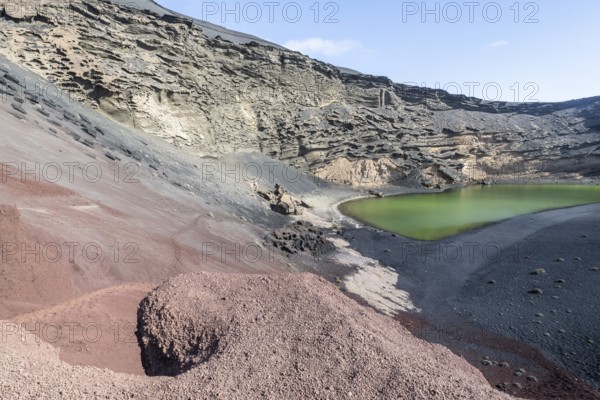 Lago verde, El Golfo, Lanzarote, Canary Islands, Spain, Europe