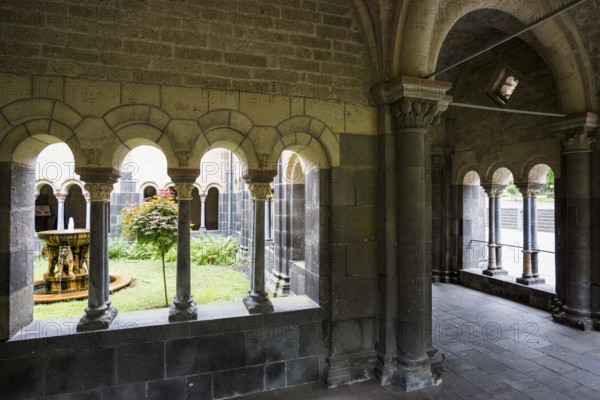 Romanesque monastery church, Benedictine Abbey Maria Laach, Eifel, Rhineland-Palatinate, Germany,