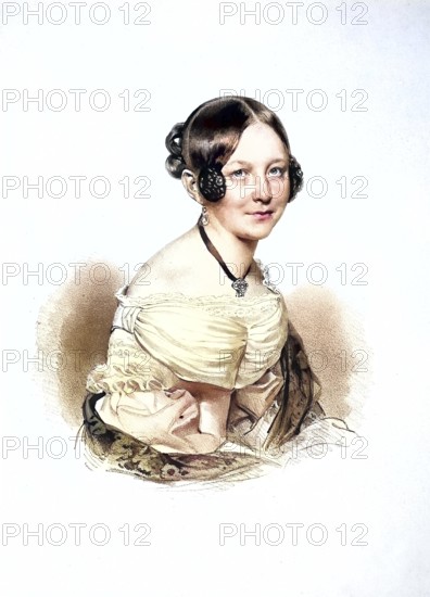 Ernestine Schönborn-Buchheim (1800-1852), née Countess Khuenburg, Historical, digitally restored