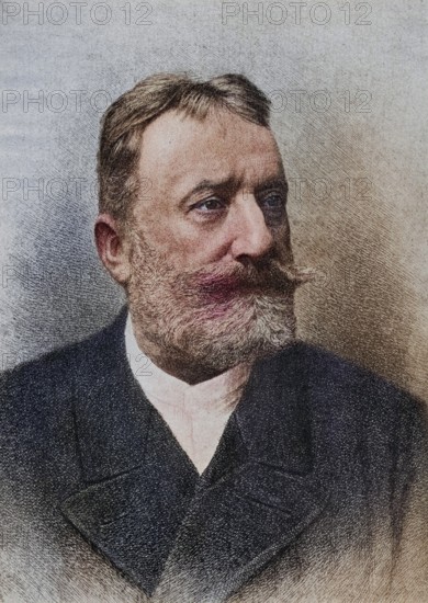 Ferdinand Ludwig Adam Von Saar, 1833-1906, Austrian author, writer, illustration from the book The