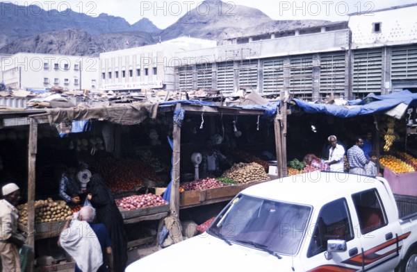 City of Aden, Yemen, 1998 Fruit and vegetable market, Asia