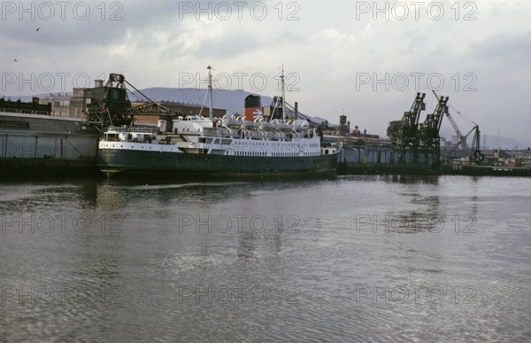 TSS Steamship railway ferry Duke of Rothesay, harbour basin of Belfast, Northern Ireland, United