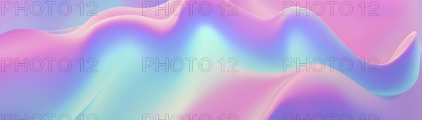 Iridescent neon background, Holographic Abstract soft pastel colors backdrop, AI generated