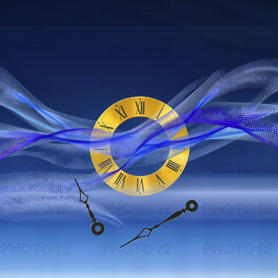 Symbolic image, time, clock, search for lost time, course of the year, mysticism, experience time,