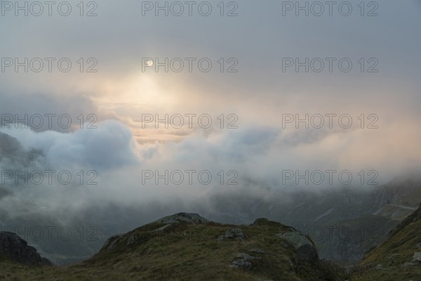 View from the Sustenpass High Alpine Road, close to the lake Steinsee