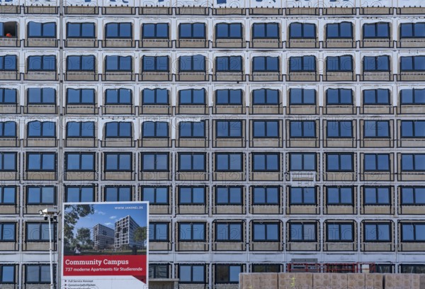 Construction site of the Community Campus, 737 student flats, each 20 square metres in size, fully
