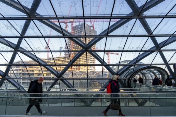 Shell of the Elbtower construction project, the architectural completion of Hafencity Hamburg, in