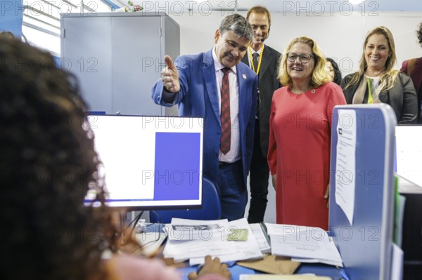 Svenja Schulze (SPD), Federal Minister for Economic Cooperation and Development, during a visit to