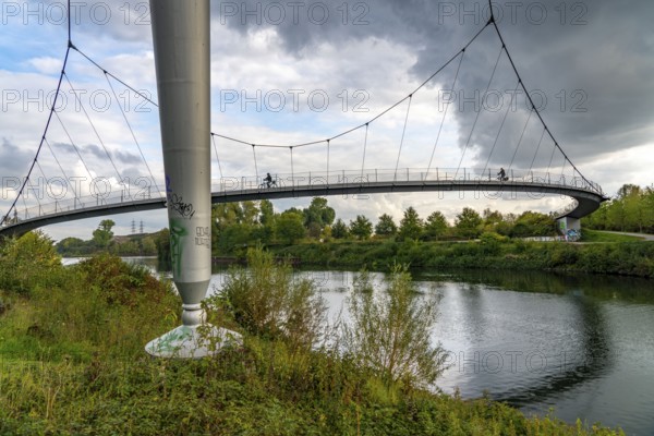 Bridge over the Rhine-Herne Canal near Gelsenkirchen Cycle and footpath, part of the ore railway