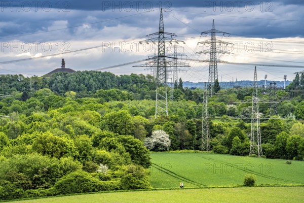 View from the Mechtenberg in Essen to the Rheinelbe spoil tip in Gelsenkirchen North