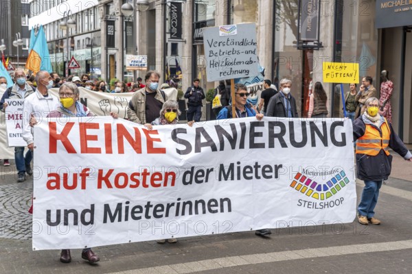 Demonstration against property companies such as Vonovia and others, against rent increases, for
