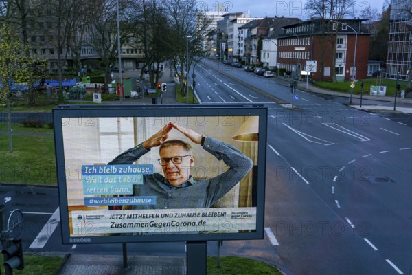 Appeal by the Federal Ministry of Health to stay at home, with Günther Jauch, advertising campaign,