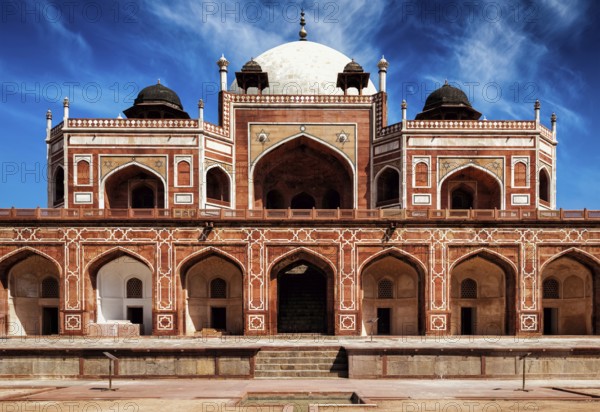 Humayun's Tomb. Delhi, India. UNESCO World Heritage Site. Frontal View