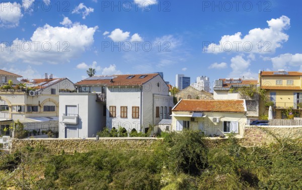 Israel, Tel Aviv historic center Neve Tzedek with art galleries and restaurants, Asia