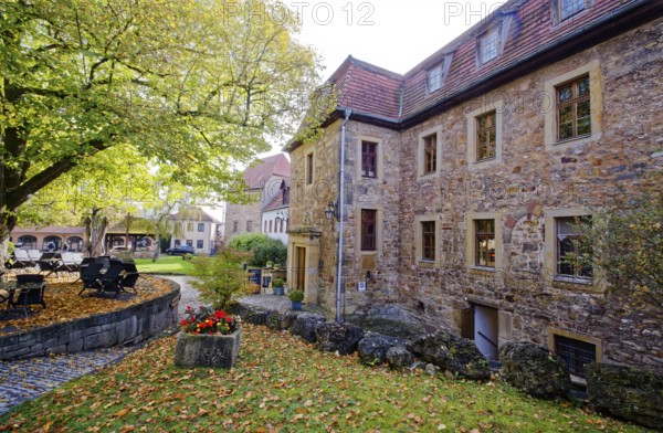 Creuzburg Castle in Creuzburg. Creuzburg district, Thuringia, Germany, Europe