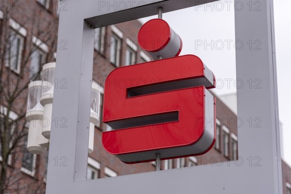 Logo of the savings banks, Magdeburg, Saxony-Anhalt, Germany, Europe
