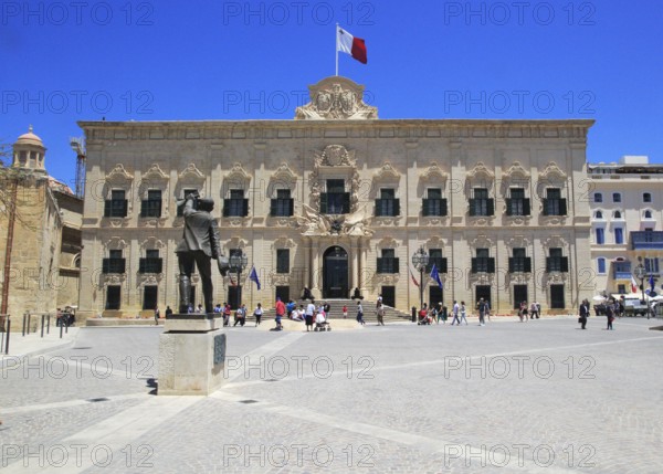 Auberge de Castille palace in city centre of Valletta, Malta completed in 1744