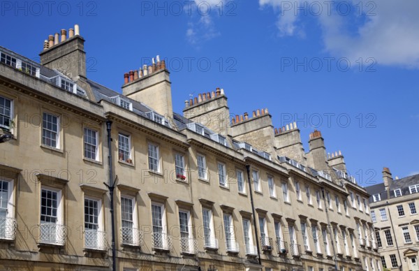 Georgian town houses Bennett Street, Bath, England, United Kingdom, Europe