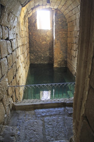 Moorish water cistern building inside Alcazaba fortress, Merida, Extremadura, Spain, Europe