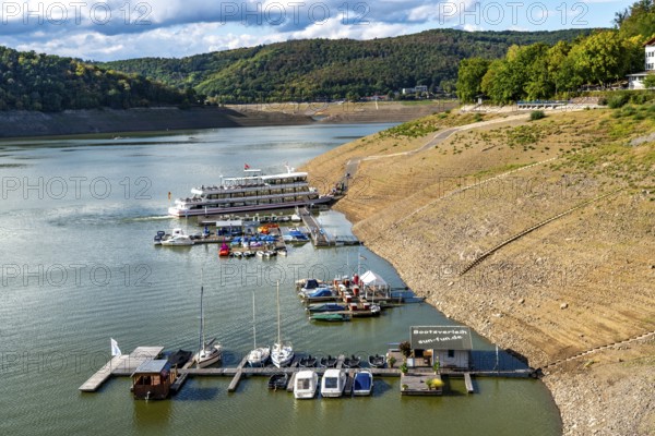 The Edersee, near Waldeck, the third largest reservoir in Germany, currently has only just under