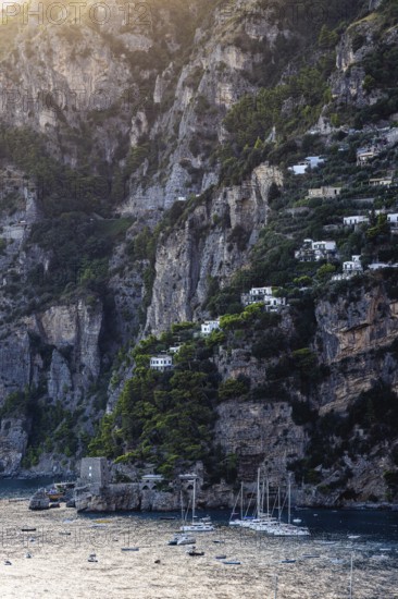 Boats in Positano, Amalfi Drive, Amalfi Coast, Italy, Europe