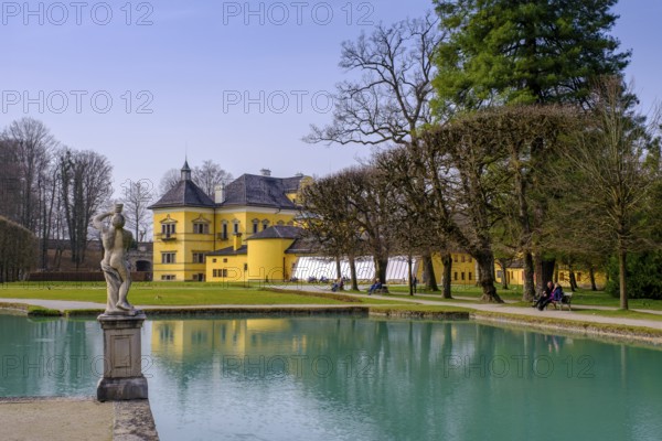 Spring in the palace park, Hellbrunn Palace, near Salzburg, Salzburger Land, Austria, Europe