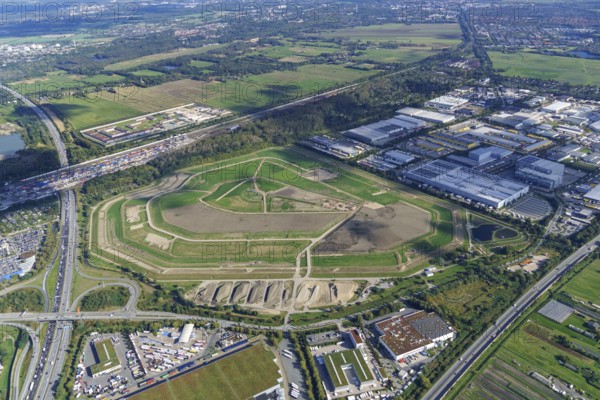 Germany, Hamburg, aerial view, aerial photograph, aerial view, top view, motorway, harbour silt,