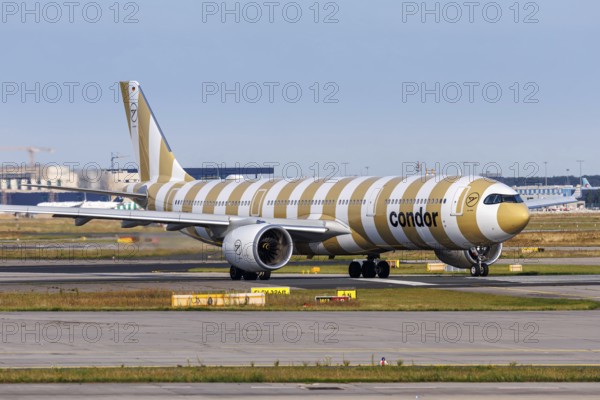 A Condor Airbus A330-900neo aircraft with the registration number D-ANRL at Frankfurt Airport,