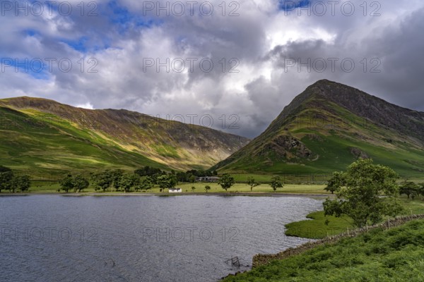 Landscape at Lake Buttermere in the Lake District, England, Great Britain