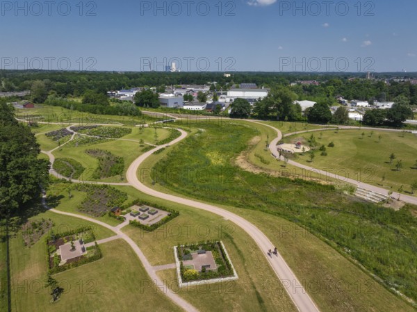 Castrop-Rauxel, Recklinghausen, North Rhine-Westphalia, Germany, EMSCHERLAND adventure park. View