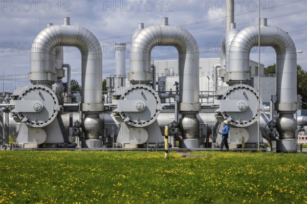 Werne, North Rhine-Westphalia, Germany, compressor station for natural gas and, in future, hydrogen