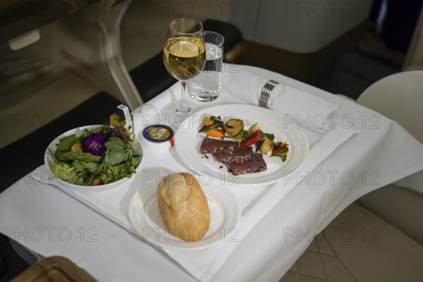 Appetiser, Meal, Business Class, Emirates Airbus A380