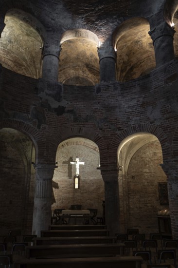 Interior of the Rotonda di San Lorenzo, Mantua, Italy, Europe