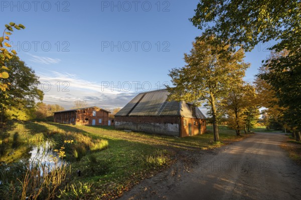 Historic pig and poultry house from around 1900, Othenstorf Estate, Mecklenburg-Vorpommern,