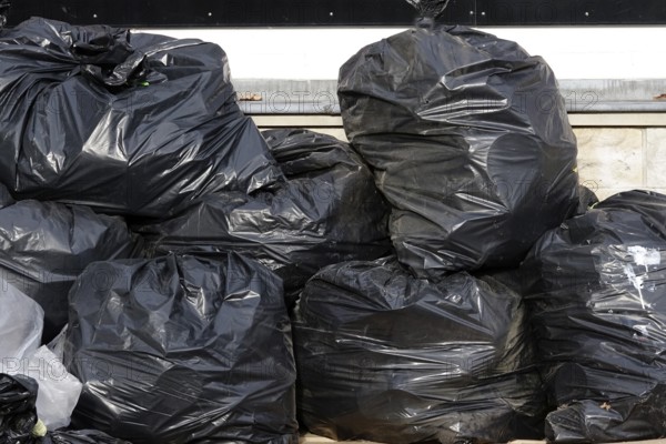 Filled bin liners, Germany, Europe