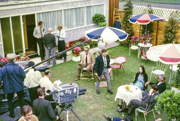 ATV Television ITV outside broadcast, tennis tournament at Wimbledon, England, United Kingdom 1967