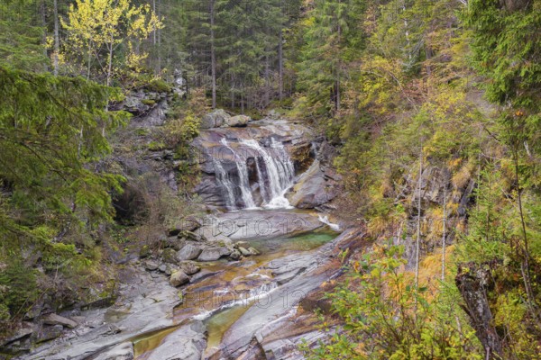 Goessl waterfalls, second fall, Malta valley, Carinthia, Austria, Europe