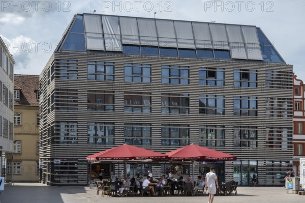 Modern architecture, headquarters of the Volksbank, Würzburg, Lower Franconia, Bavaria, Germany,