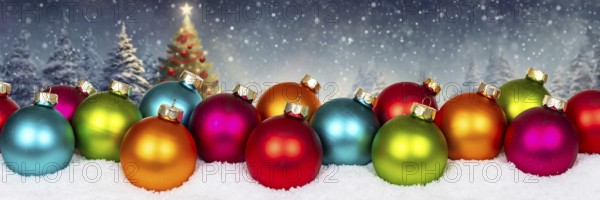 Christmas decoration with Christmas tree Christmas card banner and text free space Copyspace Winter