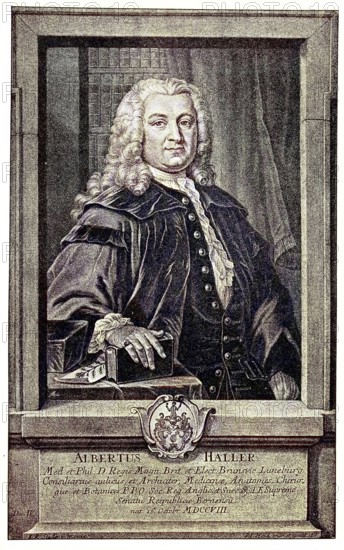 Albrecht Viktor Haller, from 1749 von Haller, Albert von Haller or Albert de Halle, 16 October