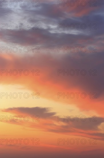 Evening sky at the Baltic Sea near Peenemünde, September, Mecklenburg-Western Pomerania, Germany,