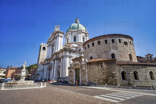 Old and New Cathedral, Brescia, Lombardy, Italy, Europe
