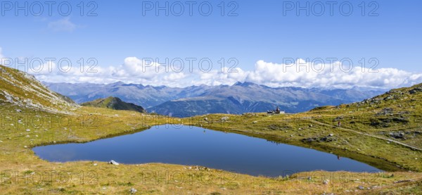 Mountain lake on the Carnic main ridge, Carnic Alps, Carinthia, Austria, Europe
