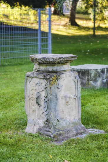 Base of a hall, Lusthausruine Stuttgart in the middle palace garden, palace park, former