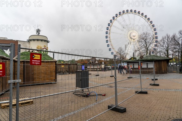 The Christmas market at the Centro shopping centre, set up but closed due to the 2nd lockdown