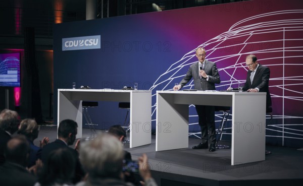 Friedrich Merz, Chairman of the CDU/CSU parliamentary group in the German Bundestag and Alexander