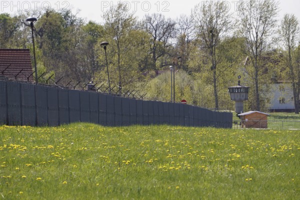 Hötensleben border memorial, former GDR border fortifications in Hoetensleben, today the state